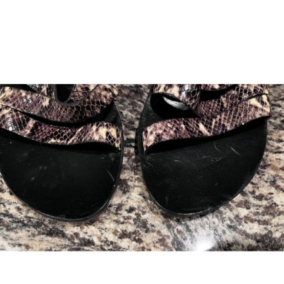 BNWOT CALLEEN CORDERO PYTHON ANKLE WRAP STRAP SANDALS 9 - Picture 6 of 8